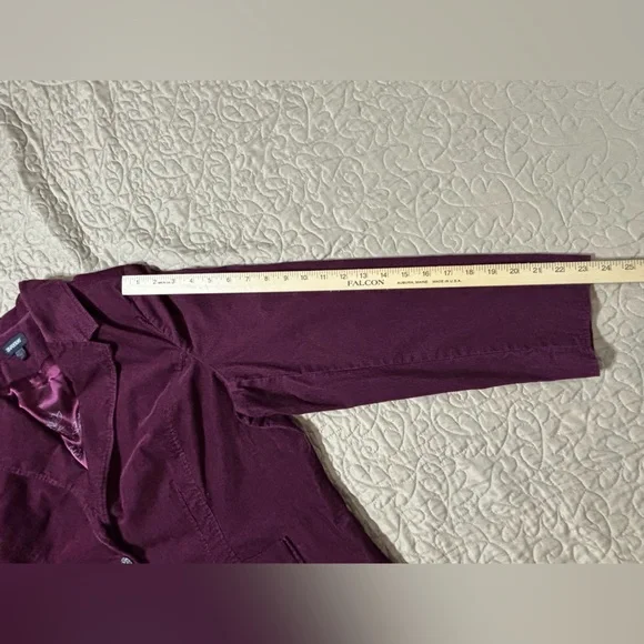 Burgundy Blazer -Cotton -Corduroy  – Size 18/20 - Picture 9 of 10
